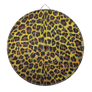 Leopard Brown och Gult Skriv ut Darttavla