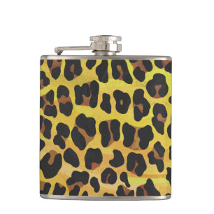 Leopard Brown och Gult Skriv ut Fickplunta