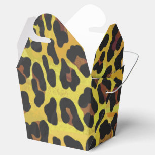 Leopard Brown och Gult Skriv ut Presentaskar