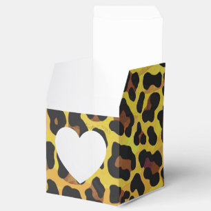 Leopard Brown och Gult Skriv ut Presentaskar