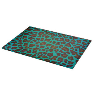 Leopard Brown och Teal Print