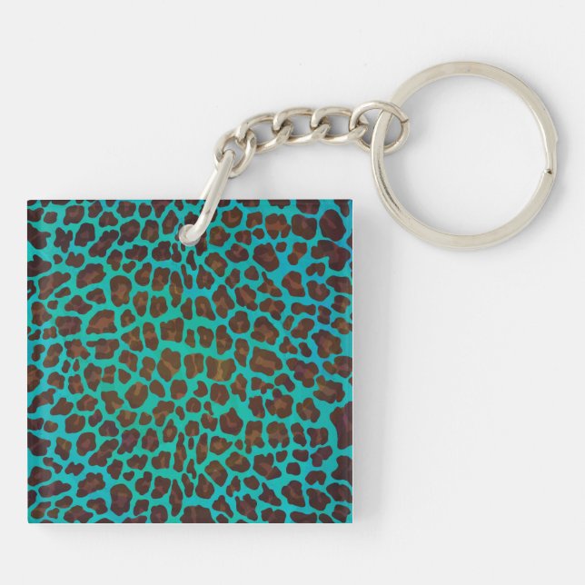 Leopard Brown och Teal Print (Baksidan)