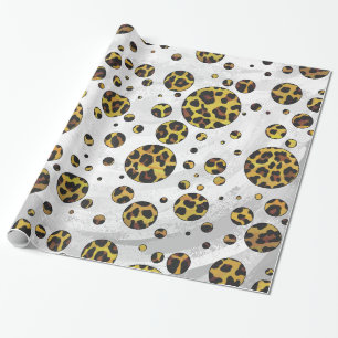 Leopard Brun och Gul Prickig Presentpapper