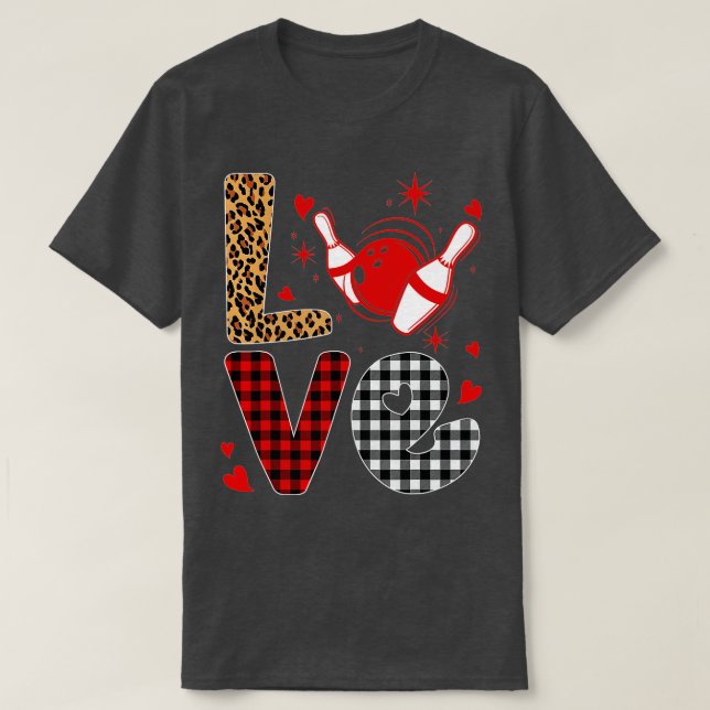Leopard Buffalo Play Bowling Player Funny Valenti T Shirt (Design framsida)