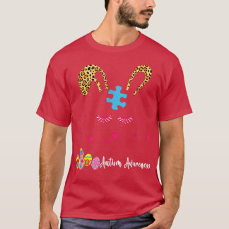 Leopard Bunny Autism Medvetenhet  T Shirt
