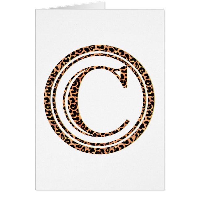 leopard C Hälsningskort (Framsidan)
