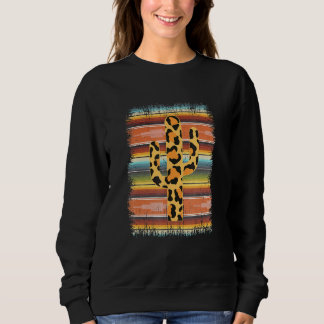 Leopard Cactus Serape for Mexican Rodeo Succulent T Shirt