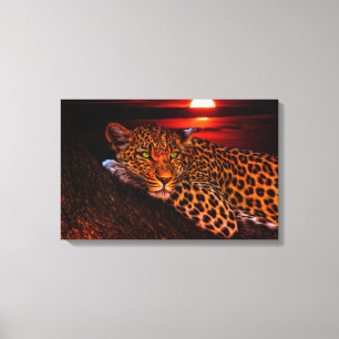 Leopard Canvastryck