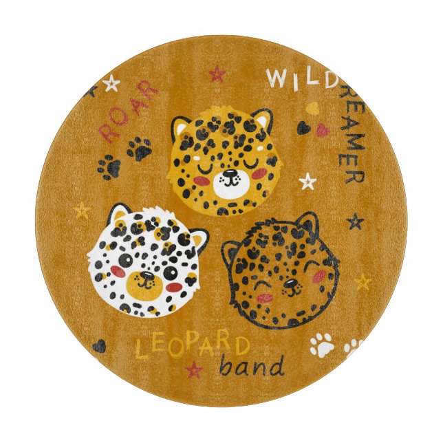 Leopard Cat: Cute Tee Teckning (Framsidan)