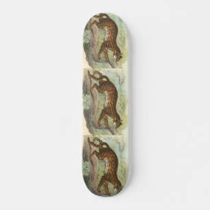 Leopard-Cat, Felis bengalensis Old School Skateboard Bräda 18 Cm