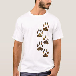 Leopard cat klo spår asymmetriskt kattdjur t shirt