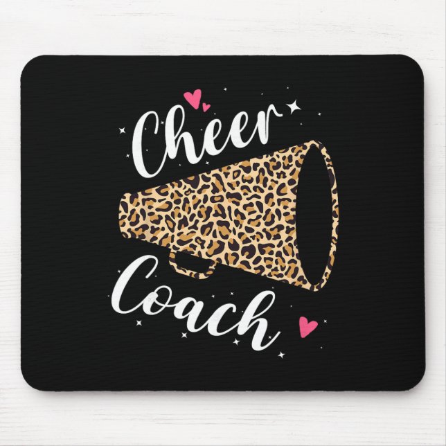 Leopard Cheer Tränare Cheerleading Cheerleader Upp Musmatta (Framsidan)