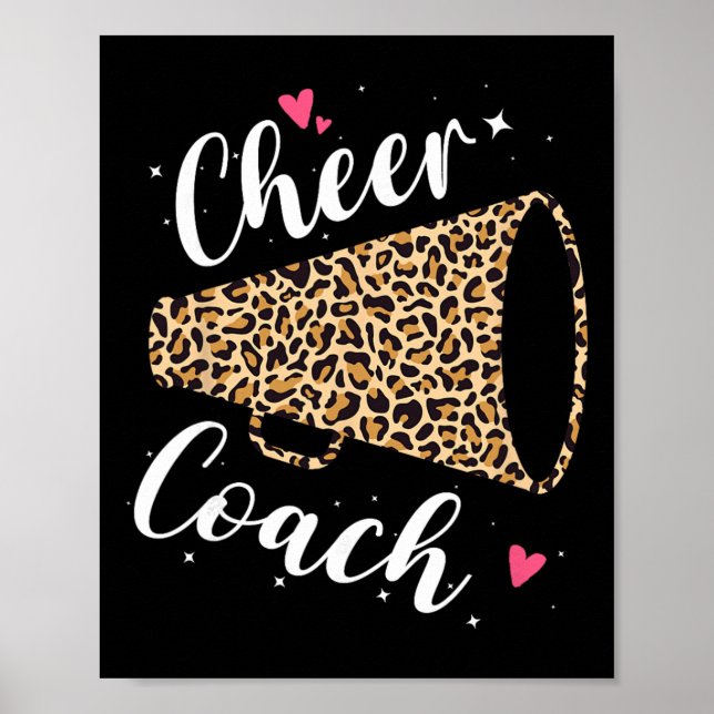 Leopard Cheer-tränare Cheerleading Cheerleader Upp Poster (Framsidan)