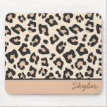 Leopard Cheetah Animal Print Anpassningsbar Cursiv Musmatta<br><div class="desc">Det här är en Cheetah Leopard Animal Print Anpassningsbar Cursive Namn Mousepad!</div>