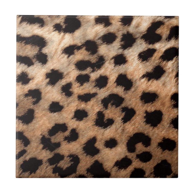Leopard Cheetah Animal Print Girly Modern Trendig Kakelplatta (Framsidan)