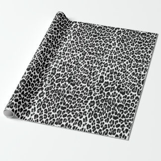 Leopard, cheetah animal print grått presentpapper