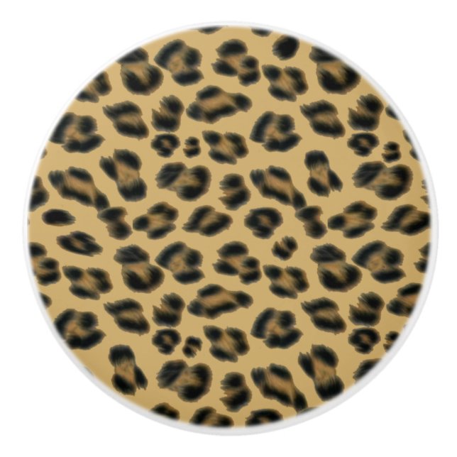 Leopard Cheetah Animal Print Mönster Knopp (Framsidan)