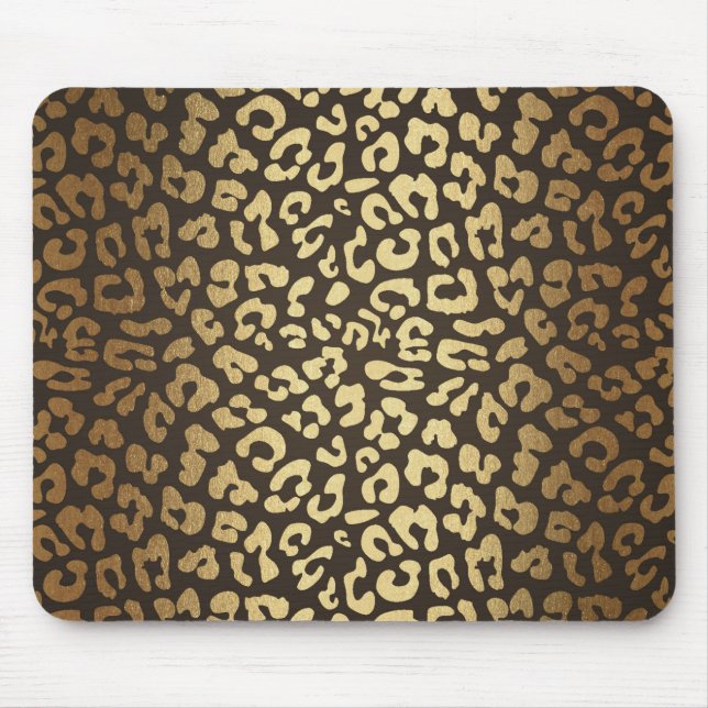 Leopard Cheetah Animal Skin Skriv ut Modern Glam G Musmatta (Framsidan)