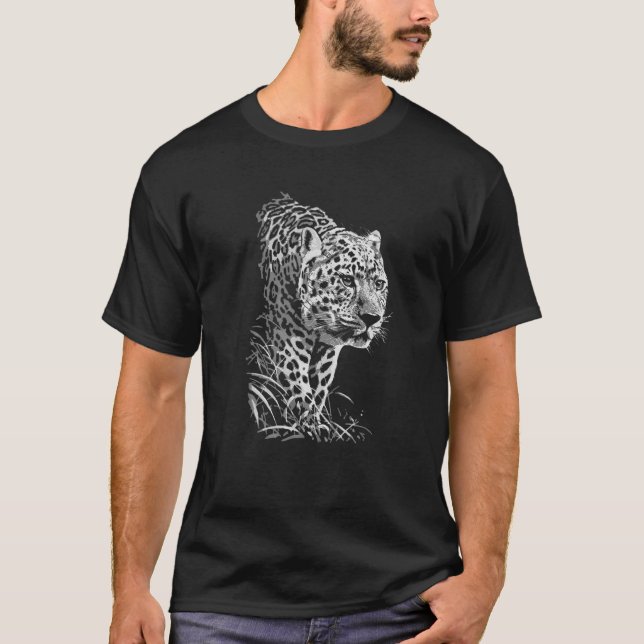 Leopard Cheetah Cheetah Jaguar Vild katt Predator  T Shirt (Framsida)