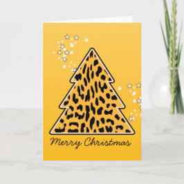 Leopard cheetah Julgran Greeting Card Helgkort
