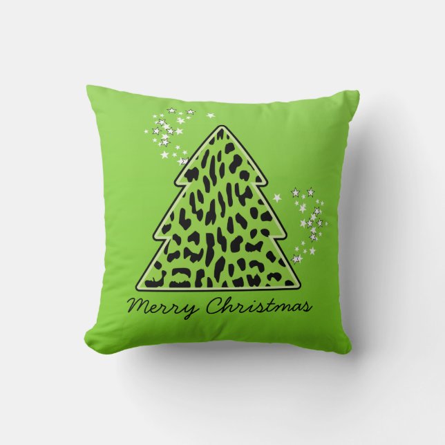 Leopard cheetah Julgran Pillow Kudde (Framsida)