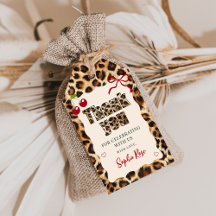 Leopard Cheetah Körsbär Födelsedagspresentetikette