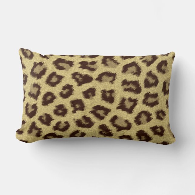 Leopard/Cheetah Print Lumbarkudde (Framsida)