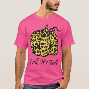 Leopard Cheetah Pumpkin Animal Fall Autumn Cute Ca T Shirt