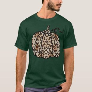 Leopard Cheetah Pumpkin Animal Fall Autumn Cute Ca T Shirt