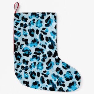Leopard Cheetah Skin: Watercolor Vintage Tie Dye Liten Julstrumpa