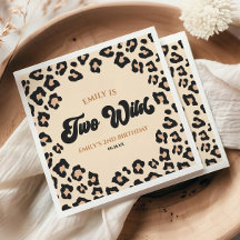 Leopard Cheetah Skriv ut två Vilder andra födelsed