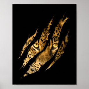 Leopard Cheetah Tiger Leopard Ansikte Lejon Cat Ap Poster