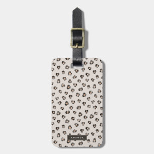 Leopard Cheetah Vild Animal Skin Mönster Bagagebricka