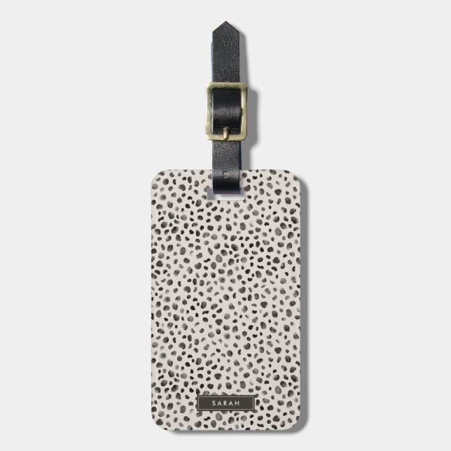 Leopard Cheetah Vild Animal Skin Mönster Bagagebricka (Vertikal Framsida)