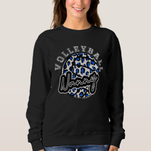 Leopard Cheetah Volleyball Blue Nanny Shirt Womens T