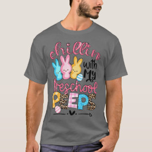 Leopard Chillin med min lärare i Preschool Bunnies T Shirt