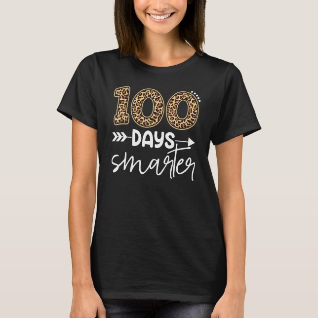 leopard costume 100 days smarter happy 100th day o t shirt (Framsida)
