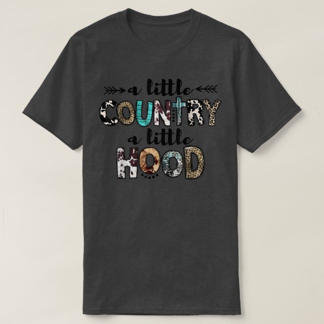 Leopard Cowgirl A Little Country Little Hood Weste T Shirt (Design framsida)