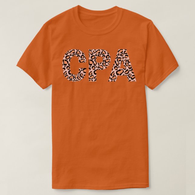 Leopard CPA Accountant Accounting Student T Shirt (Design framsida)