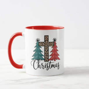 Leopard Cross julgranar kristen Mugg