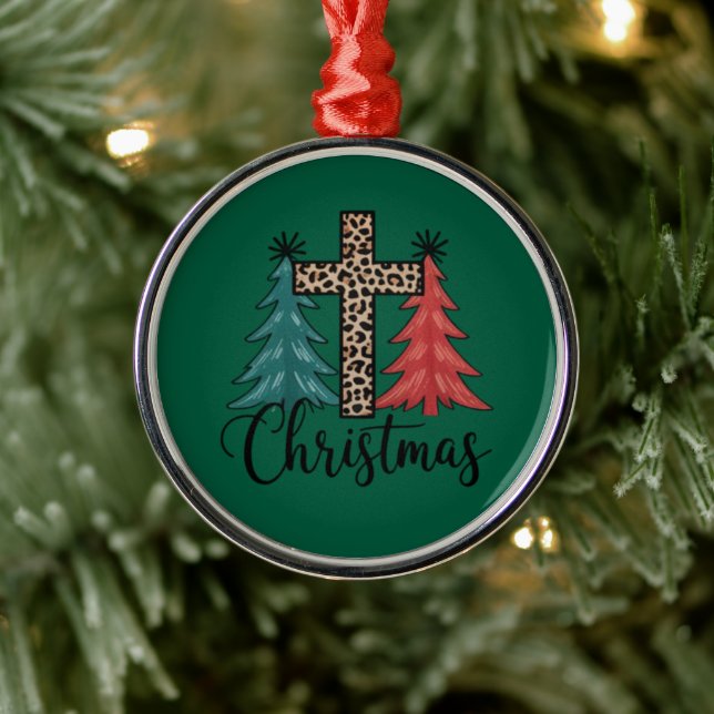 Leopard Cross Julgranar Kristna  Julgransprydnad Metall (Träd)