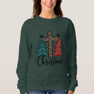 Leopard Cross Julgranar Kristna T Shirt