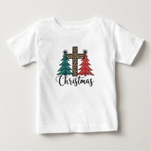 Leopard Cross Julgranar Kristna T Shirt