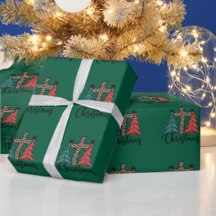 Leopard Cross Julträd Kristna  Presentpapper