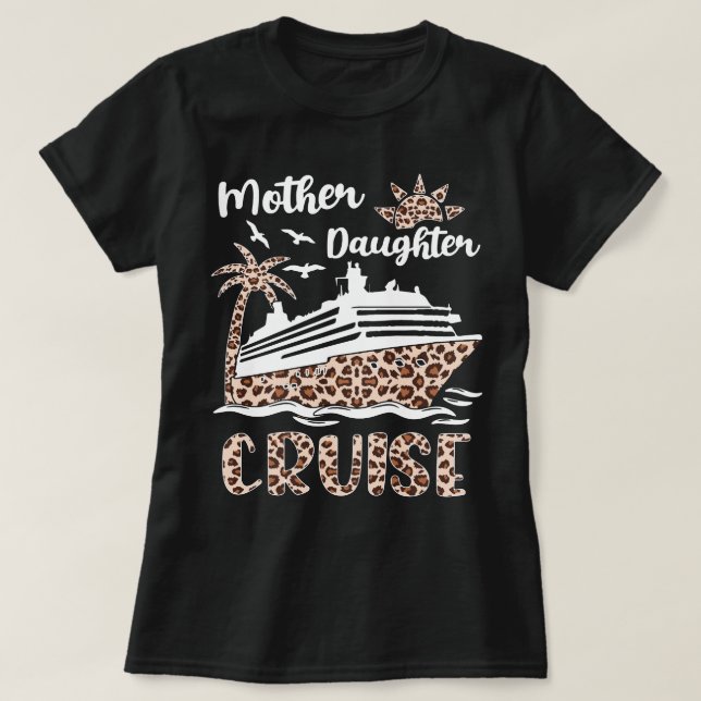 Leopard Cruise Frakt Mor Dotter Resa T Shirt (Design framsida)