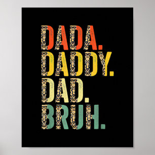 Leopard Dada pappa Pappa Bruh Fars dag Poster