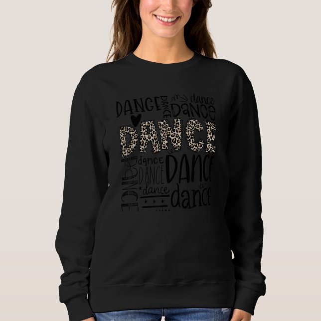 Leopard Dance Typography Dance Mamma Dance Sports T Shirt (Framsida)