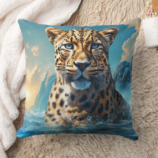 Leopard Dekorativ kudde (Filt)