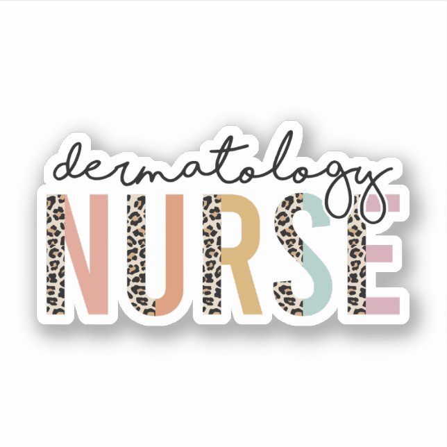 Leopard Dermatology Nurse, Dermatology Nursing Klistermärken (Framsida)