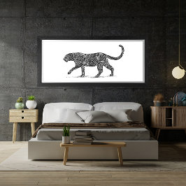 Leopard Design Black Poster